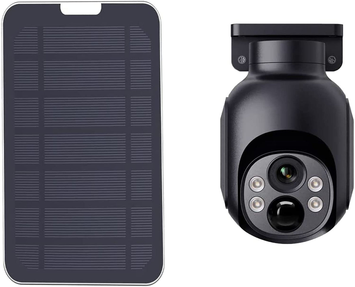 ZDQC Cámara Solar inalámbrica, Cámara de videovigilancia 4G, detección de Movimiento pir, Alarma de aplicación de Sirena, diálogo bidireccional