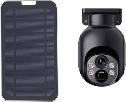 ZDQC Cámara Solar inalámbrica, Cámara de videovigilancia 4G, detección de Movimiento pir, Alarma de aplicación de Sirena, diálogo bidireccional