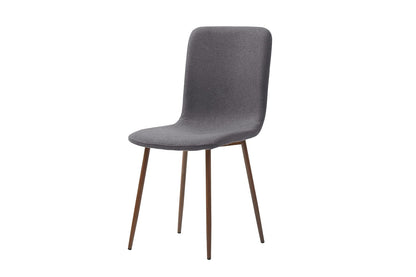 Sochic Silla Hanoi de Comedor Gris Obscuro con Patas de Metal Efecto Madera, Tapizada con Tela Lino y Estructura de Metal