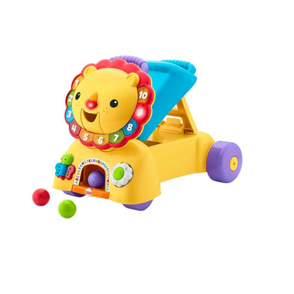 Fisher-Price Andadera León Camina Conmigo 3 en 1 6+ Meses | Modo sentarse, caminar y montar; botones luminosos de números y colores