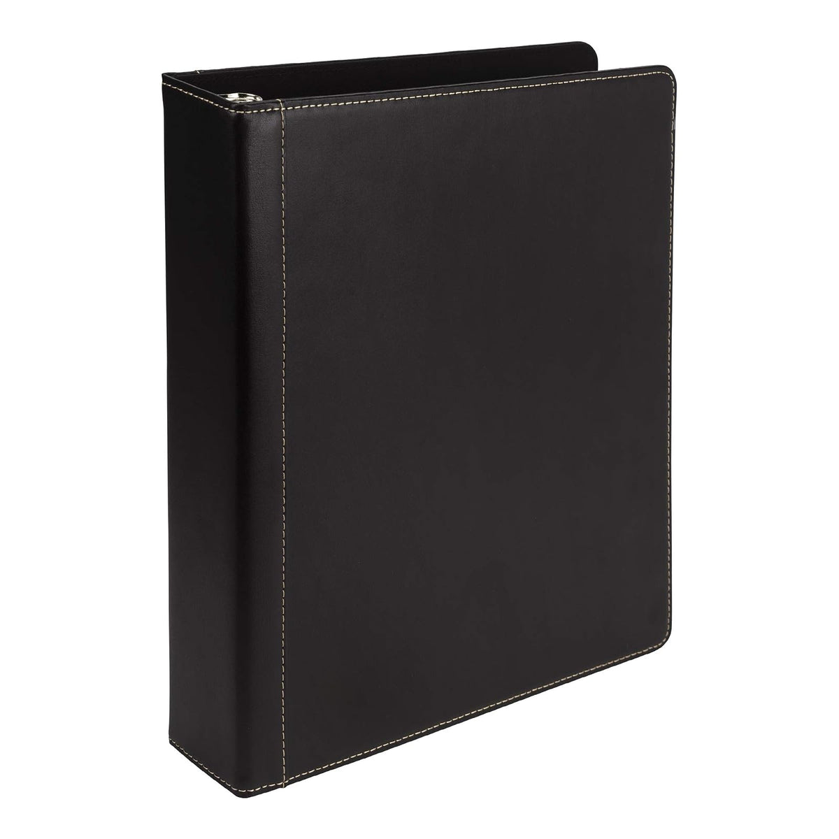 Samsill Carpeta de 3 Anillas, Piel Sintética, Tamaño Junior - Negro - - 1.5"