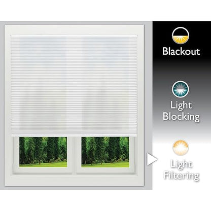 Redi Shade No Tools Easy Lift Recortar-at Home - visualización de Tela Plisada sin Cables, para filtrar la luz, Natural, 30 x 64 Pulgadas (se Adapta a Ventanas de 19 a 30 Pulgadas)