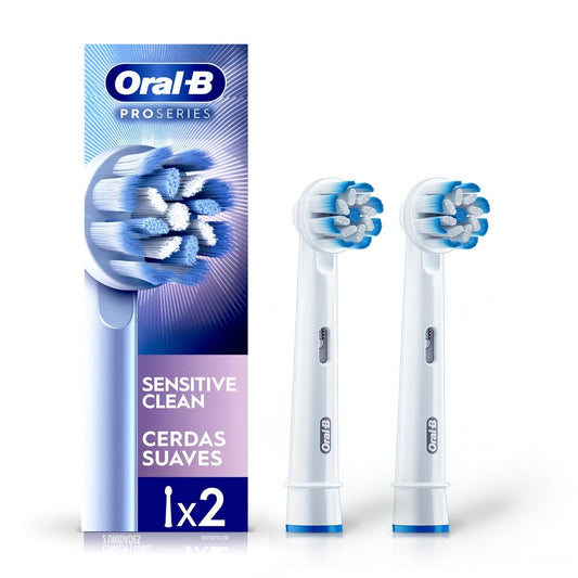 Oral-B Repuesto Cepillo Dental Eléctrico Sensitive Clean, Suave, 2 Uds