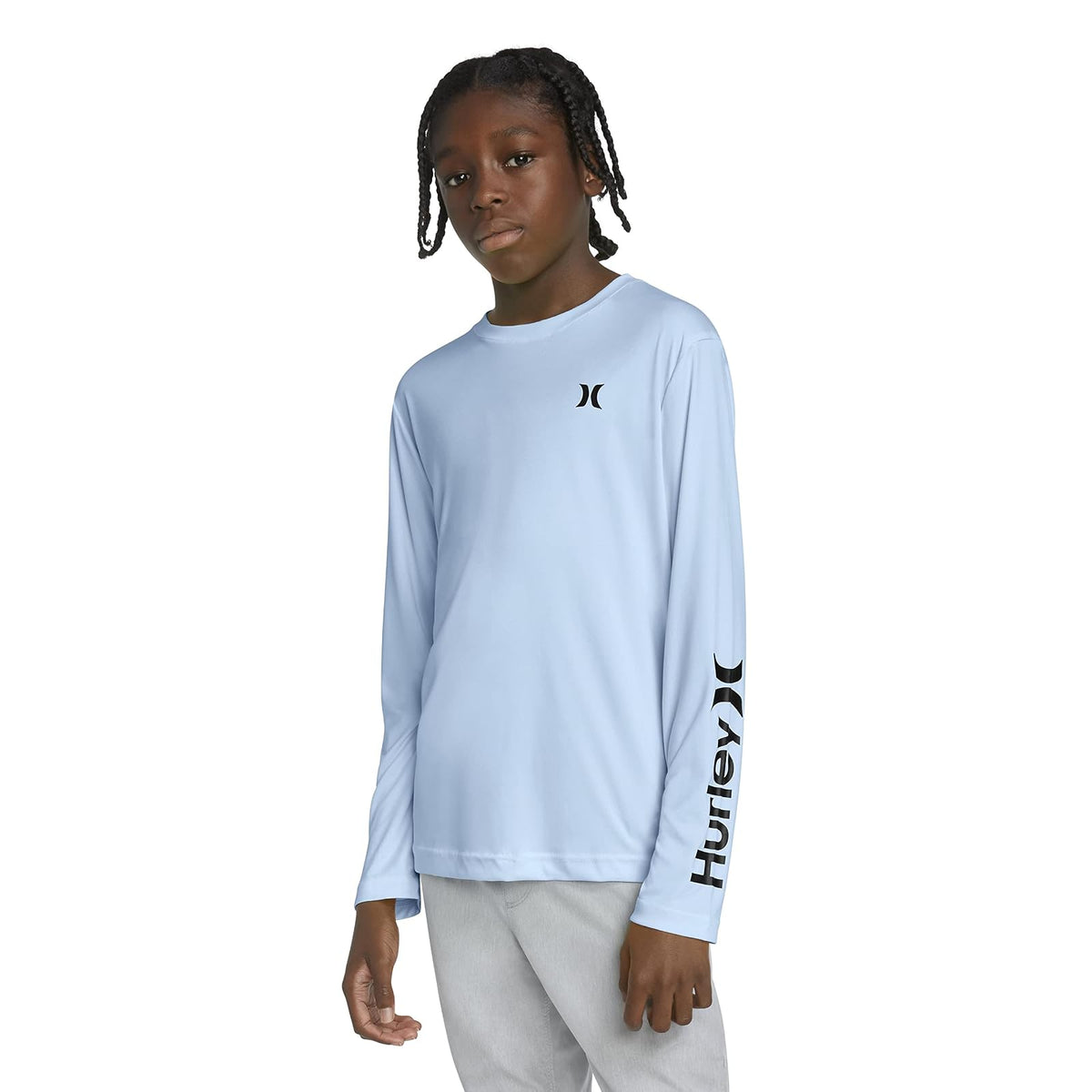 Hurley Boys' Long Sleeve UPF 50+ Rash Guard Swim Shirt