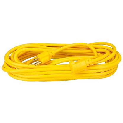 Surtek 136173 Extensión eléctrica uso rudo aterrizada color amarillo, 10 m