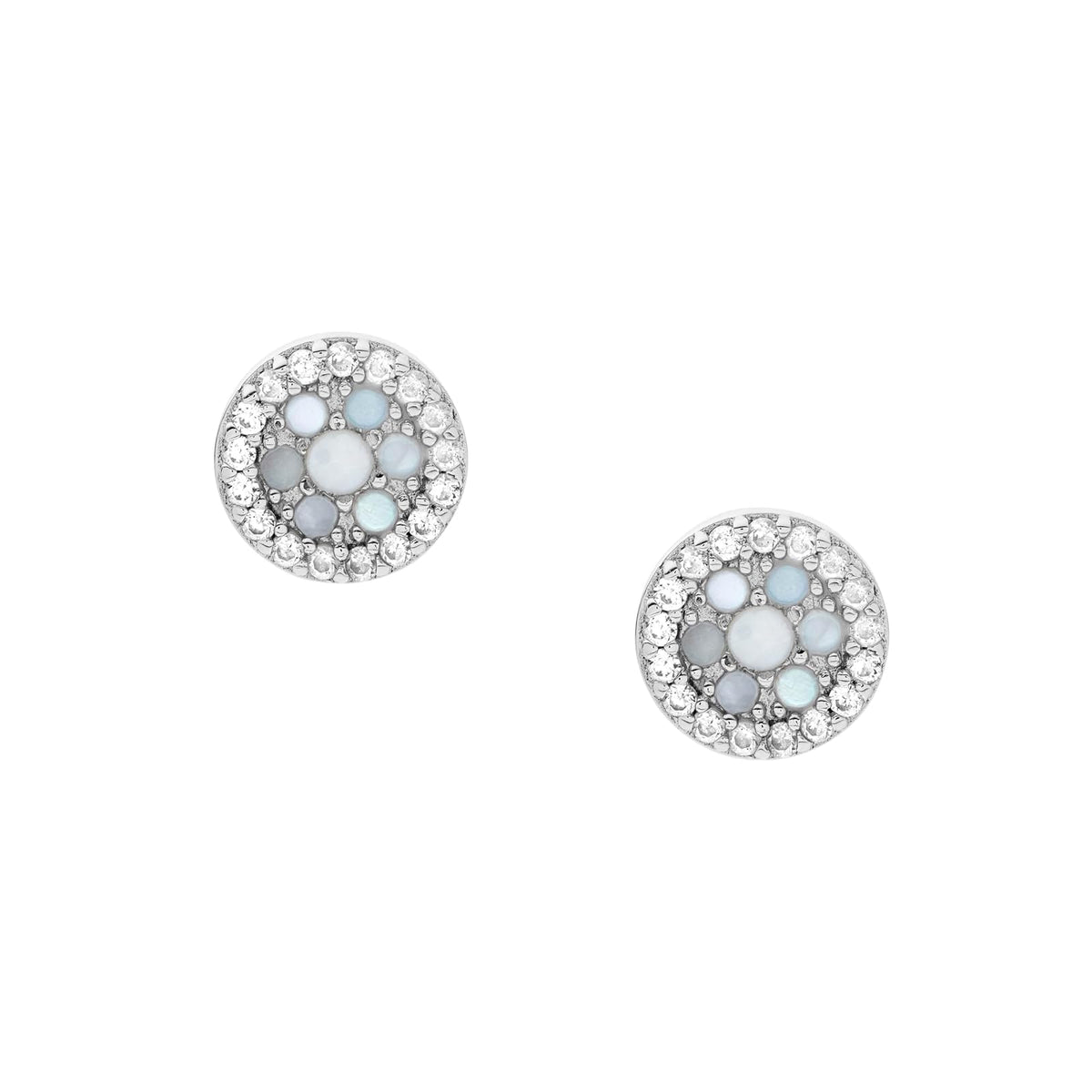 Fossil - Pendientes de plata de ley para mujer