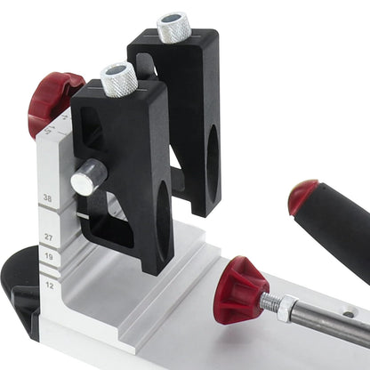 Milescraft 1327 Pocket Jig 400 – Plantilla de bolsillo de metal autosujetante, resistente, resistente Kit completo con broca, destornillador y tornillos