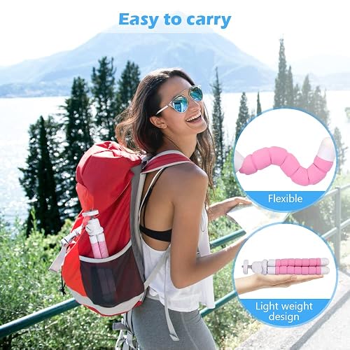 UBeesize Trípode teléfono móvil, trípode portátil y Flexible con Control Remoto inalámbrico y Clip, Soporte para teléfono móvil para grabación de Video (Rosa)