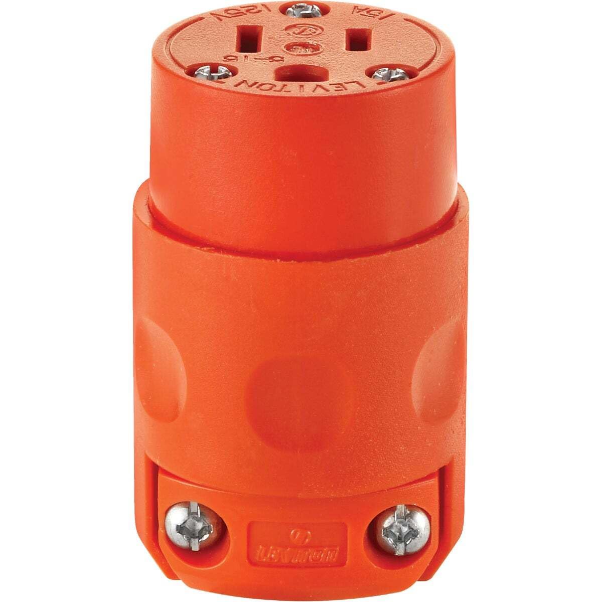 Leviton 515CV-000 Conector de PVC, Entrada recta, 15Amp, 125V, color Naranja
