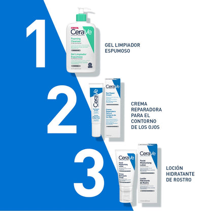 CeraVe Loción Facial PM, Crema Reparadora de Noche con Textura Ultraligera, Fórmula con Ácido Hialurónico y Niacinamida que Restaura la Barrera Cutánea, Piel Normal a Seca, 52 ml.