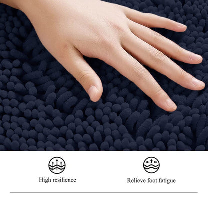 Home Must Haves Alfombra de baño de felpilla Suave y acogedora de Color Azul Marino, Altamente Absorbente, Antideslizante