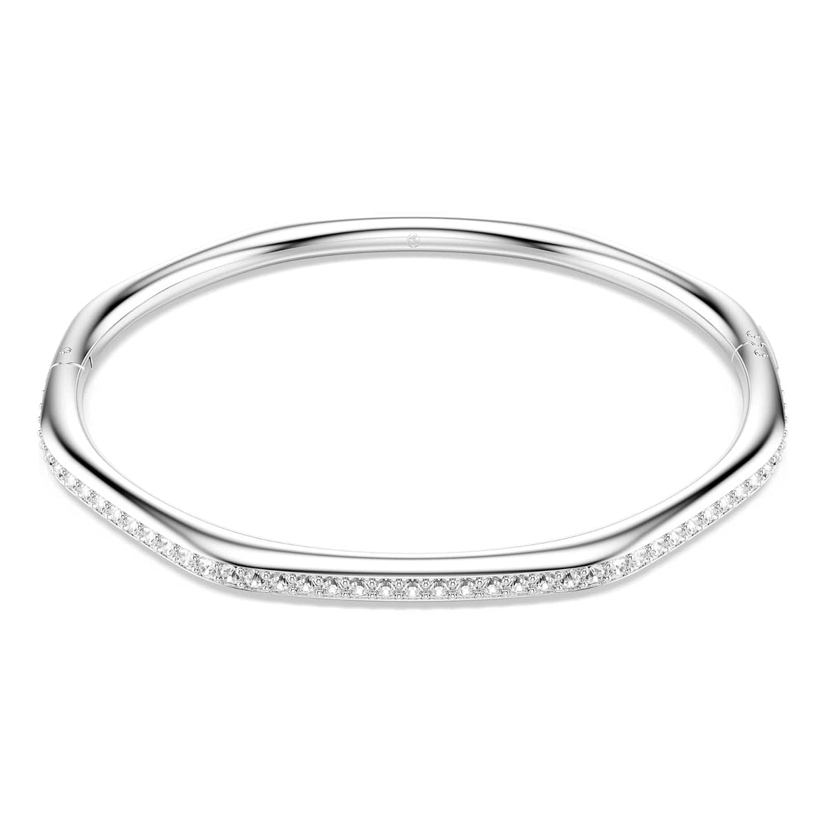 Swarovski Brazalete Dextera, Forma octagonal, Talla redonda, Blanco, Baño de rodio
