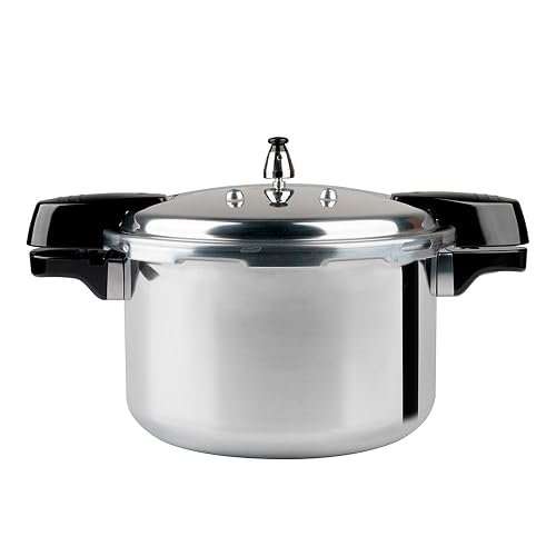 Ekco | Olla Express de 11 Litros Aluminio con 6 Sistemas de Seguridad | Cuerpo y tapa de aluminio, Cocción rápida, Mangos de baquelita, Cierre hermético, Certificado NOM