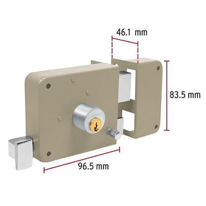 Hermex CS-75D, Cerradura de sobreponer, clásica, instala-fácil, derecha