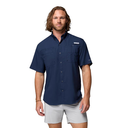 Columbia PFG Tamiami II Camisa de Pesca Manga Corta para Hombre - Azul marino Collegiate - 3X