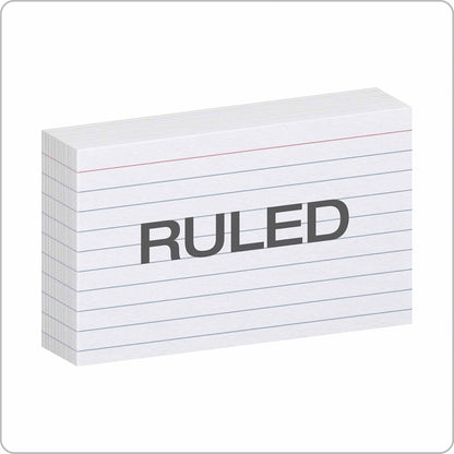 Oxford - Tarjetas de índice rayadas, 3 x 5 pulgadas, blancas, 1000 tarjetas (10 paquetes de 100) (31)