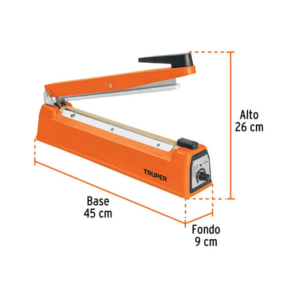 Truper SETE-30, Selladora térmica 30 cm potencia de 400 W temporizador ajustable