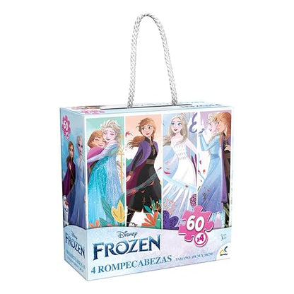 Novelty Corp - Rompecabezas 4 en 1 para Niños de Frozen