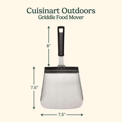 Cuisinart Pala de Acero Inoxidable CSGS-001 Plancha Parrilla | Pala Cuchara de acero inoxidable, Capacidad de 5 tazas, Mango de agarre fácil, Función versátil de espátula para parrillas