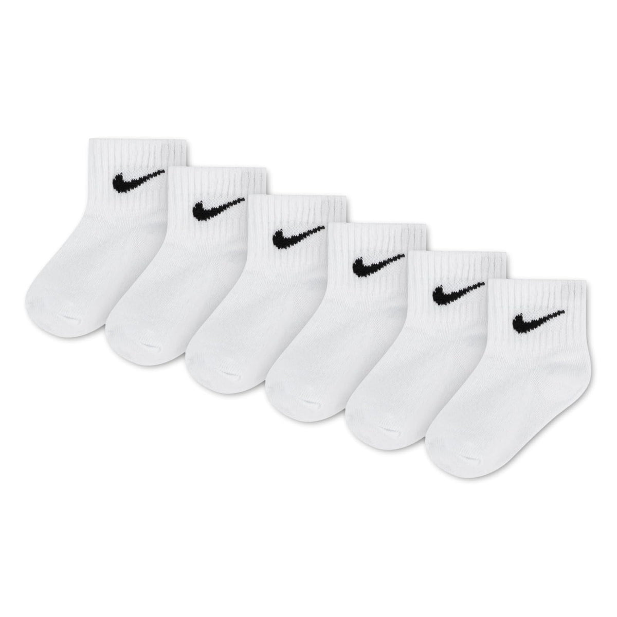 Nike Paquete de 6 Calcetines para Bebé y Niño Pequeño - 12-24 Meses - Blanco
