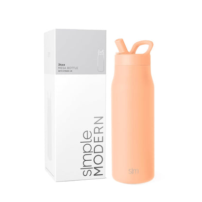 Simple Modern Botella de Agua Infantil Mesa 475 ml Forest con Popote - 1L - Bellini