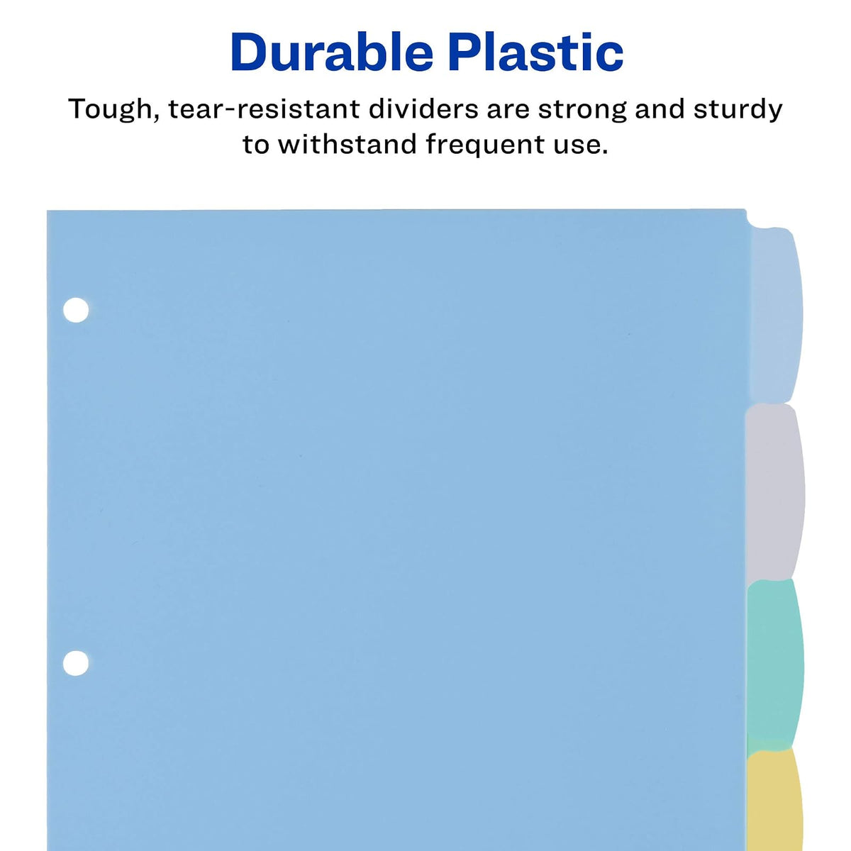 Avery Big Tab Write & Borase Divisores de plástico duraderos para carpetas de 3 anillos, juegos de 8 pestañas, colores pastel, 3 juegos de divisores de carpeta, ideal para organizar informes,