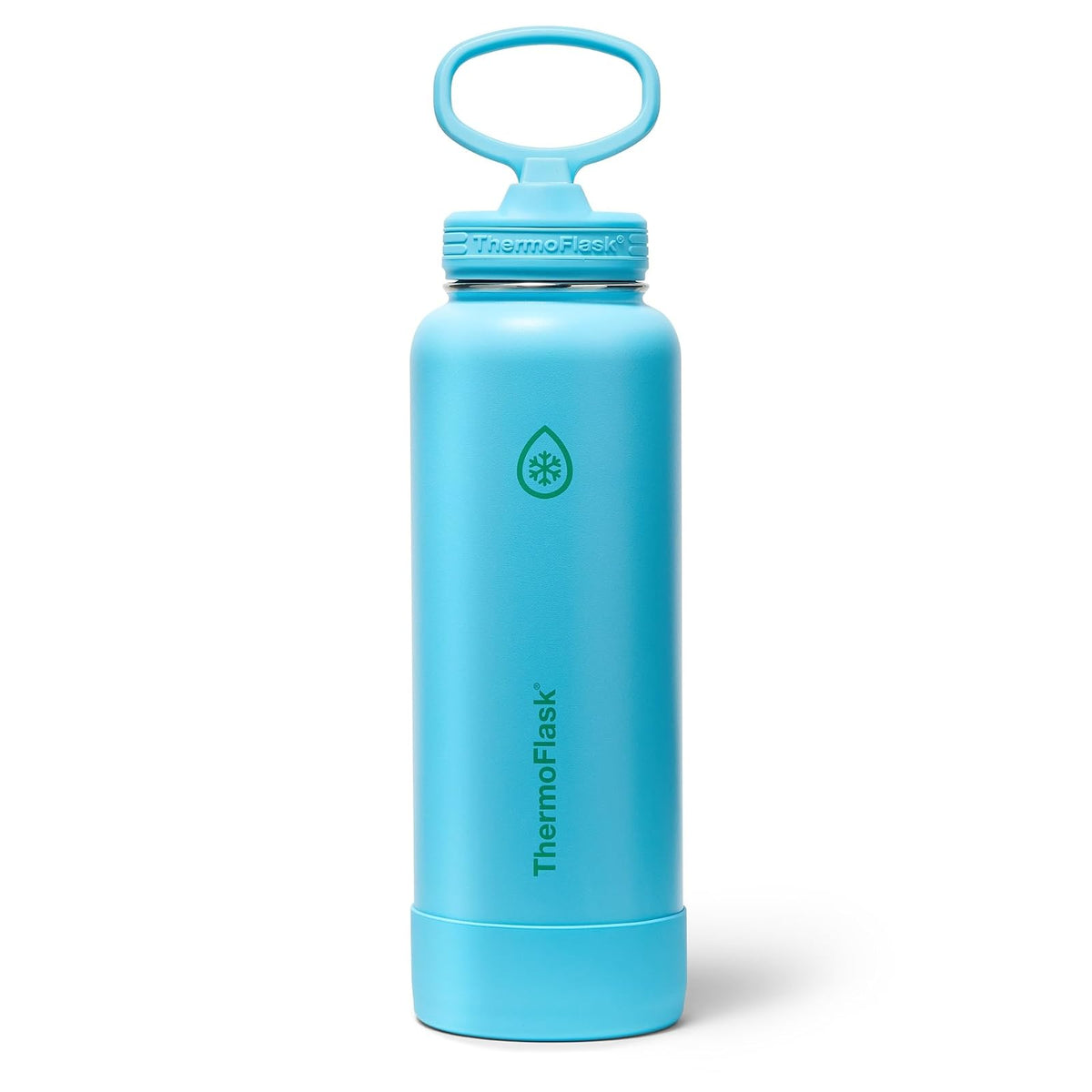 ThermoFlask Botella de Agua Acero Inoxidable con Tapa de Popote - 1.2 Litros - azul (Vivid Blue) - 1