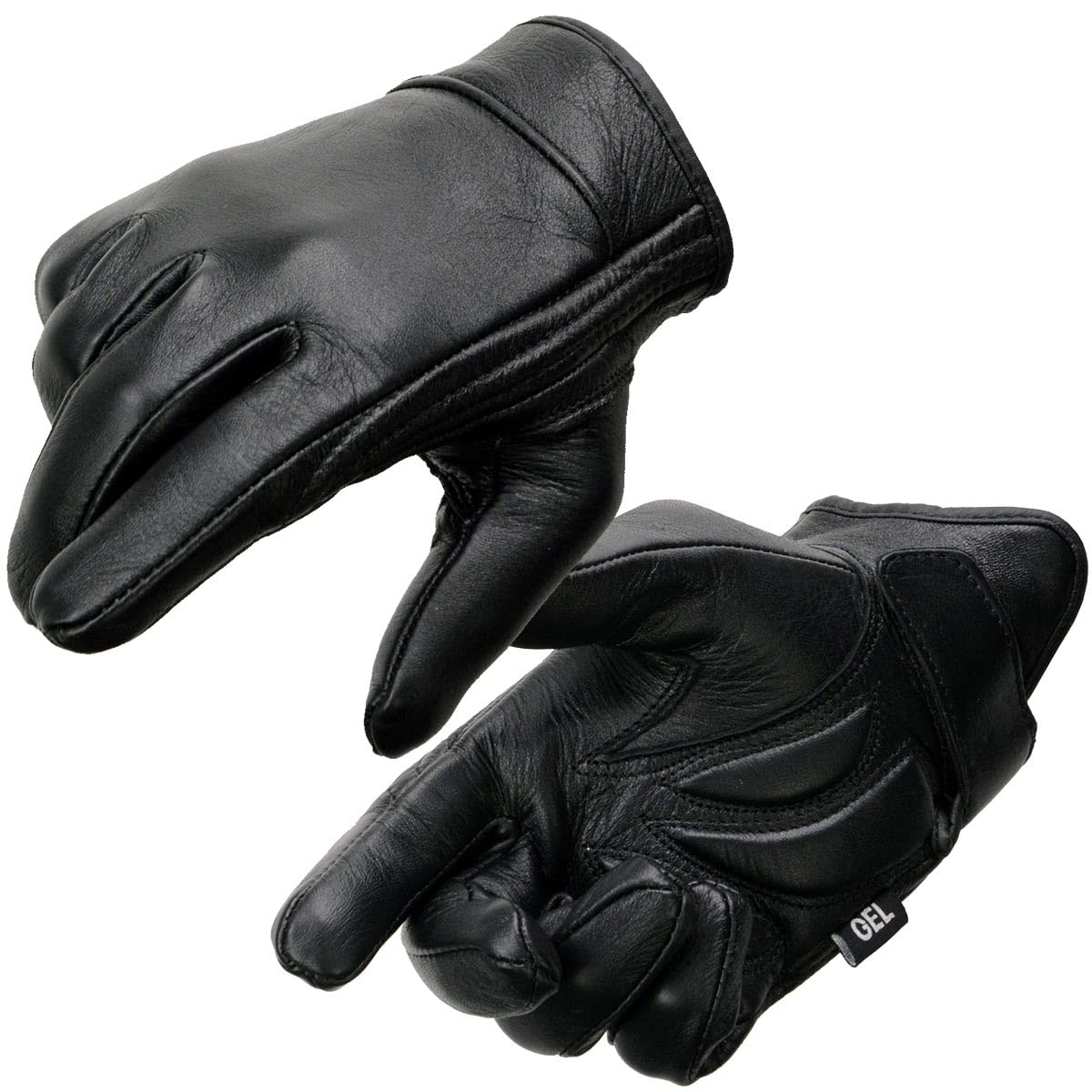 Milwaukee Leather Guantes de Verano para Hombre, Negro, XL, MG7510-BLK-XL