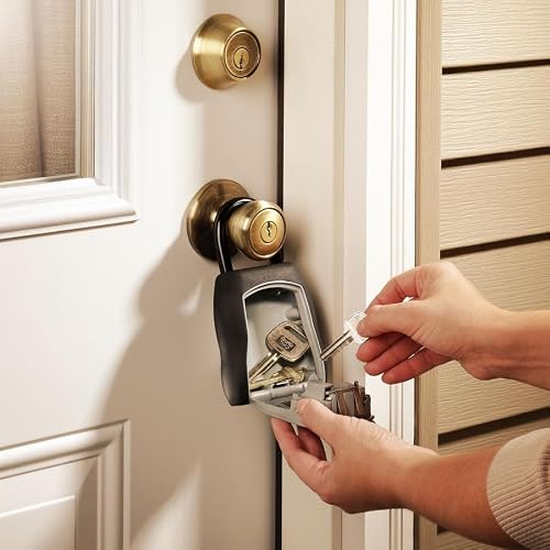 Master Lock Caja de seguridad, pon tu propia combinación, capacidad para 5 llaves, Talla portable, 5 Key Capacity, Negro