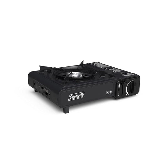 Coleman Classic - Estufa de butano de 1 quemador, estufa de camping portátil con funda de transporte y botón de arranque, incluye control preciso de temperatura y 7.650 BTU de potencia para camping,