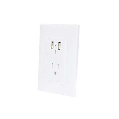 iGOTO PB106UL-B Contacto doble con USB y Placa Sencilla