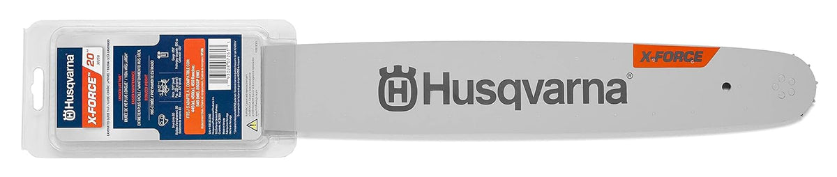 Husqvarna 599303280 X-Force Barra de motosierra de 20 pulgadas, paso de 0.325 pulgadas, calibre .50 pulgadas, 80 eslabones de transmisión, accesorios de motosierra