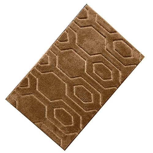 Livingreen Tapete de Entrada de la colección Hudson Color CAF[e Perfecto para Entrada o Pasillo con Tejido Mediano y Medidas de 70 cm x 110 cm (Café)