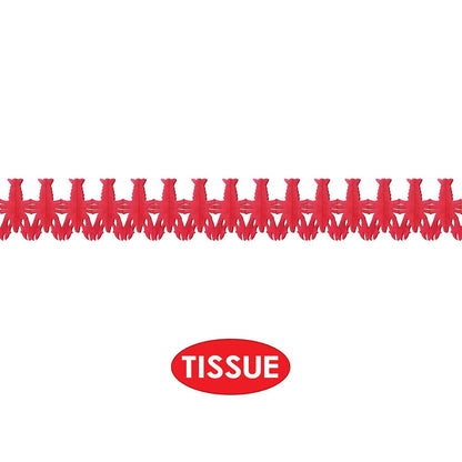 Beistle 53451 Guirnalda de cangrejo, 2 unidades, 9 pulgadas x 14 pies, color rojo
