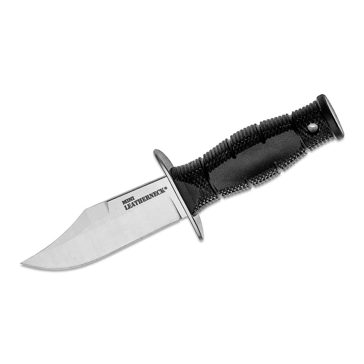 Mini cuchillo de acero frío con clip para cuello de piel, compacto, ligero, 8CR13MOV, hoja fija de acero para caza al aire última intervensión, 8.26 cm, mango ergonómico Kray-Ex, funda segura Ex