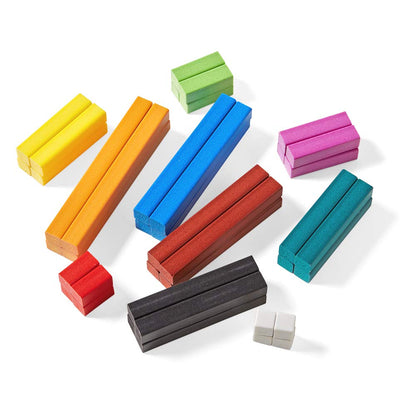 hand2mind S10299 Juego individual de varillas de plástico Cuisenaire, Manipulativos de matemáticas, Barras de matemáticas Montessori, Matemáticas Montessori, Barras de fracciones (Juego de 74)