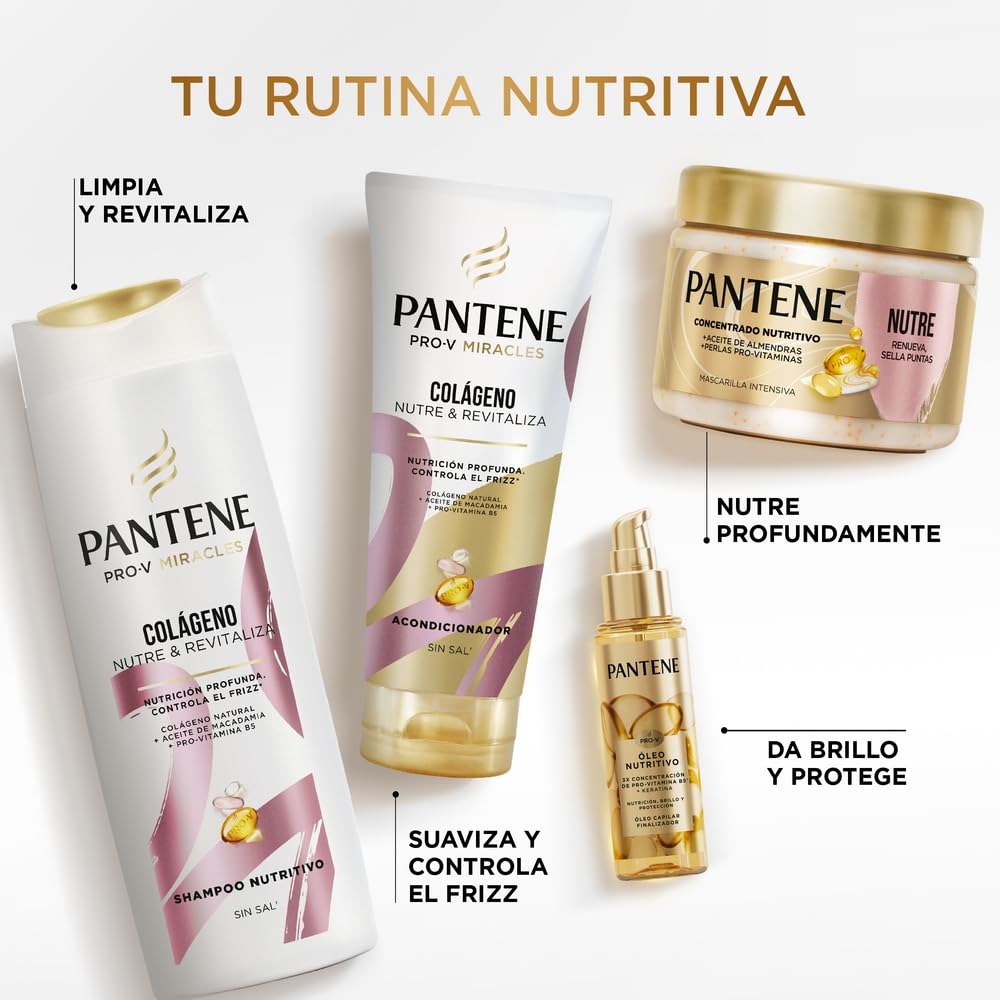 Pantene Aceite Para Cabello Nutre, Protege, Da Brillo Y Antifrizz Con Provitamina B5 95 ml