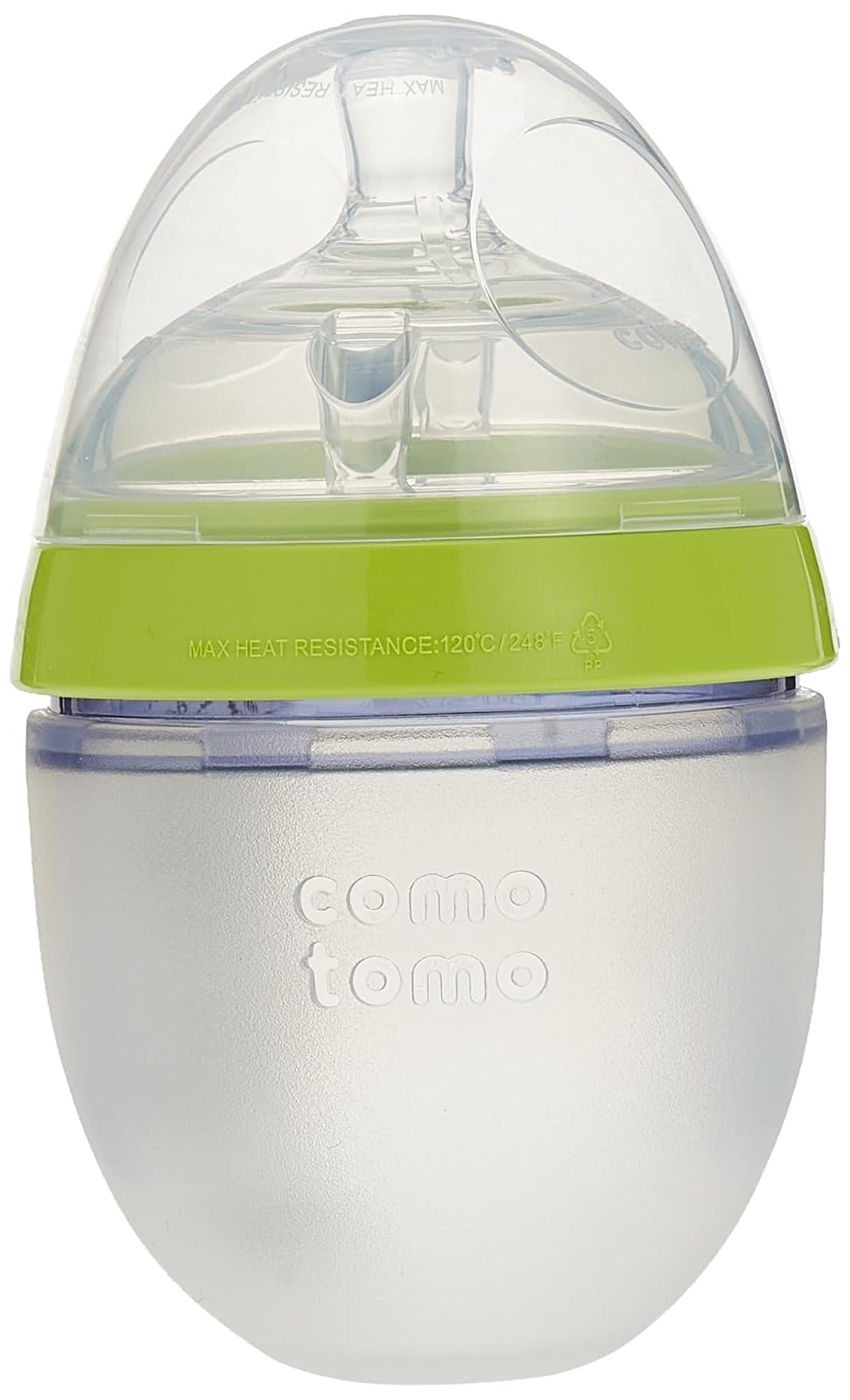 Comotomo Natural Feel Baby Bottle, Green, 5 Ounces