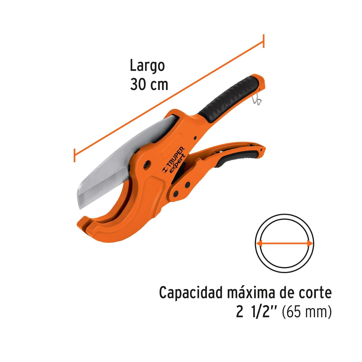 Truper Expert COT-PVC-X, Cortador de tubo de PVC, cuchilla de acero de alta dureza