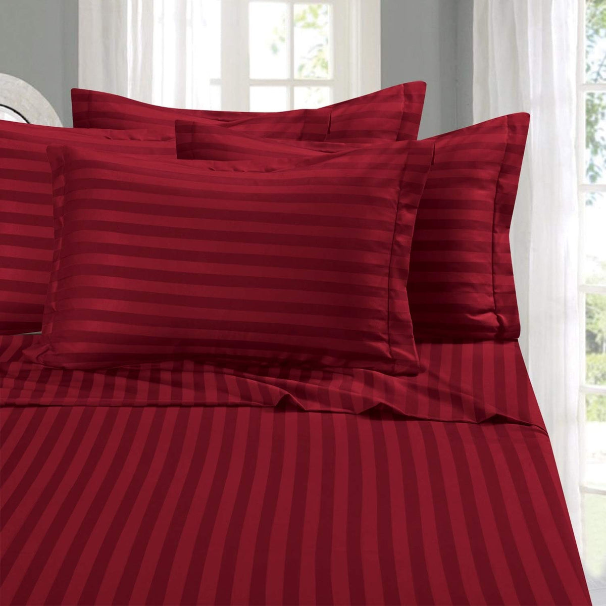 Elegant Comfort Juego de Sábanas 6 Piezas Microfibra Premium - California King - Burgundy