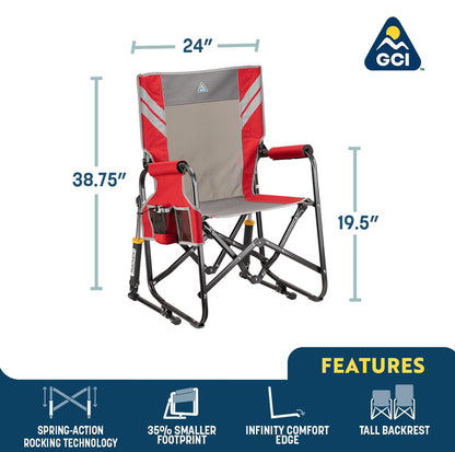 GCI Outdoor Stowaway Rocker - Topo Azul Marino