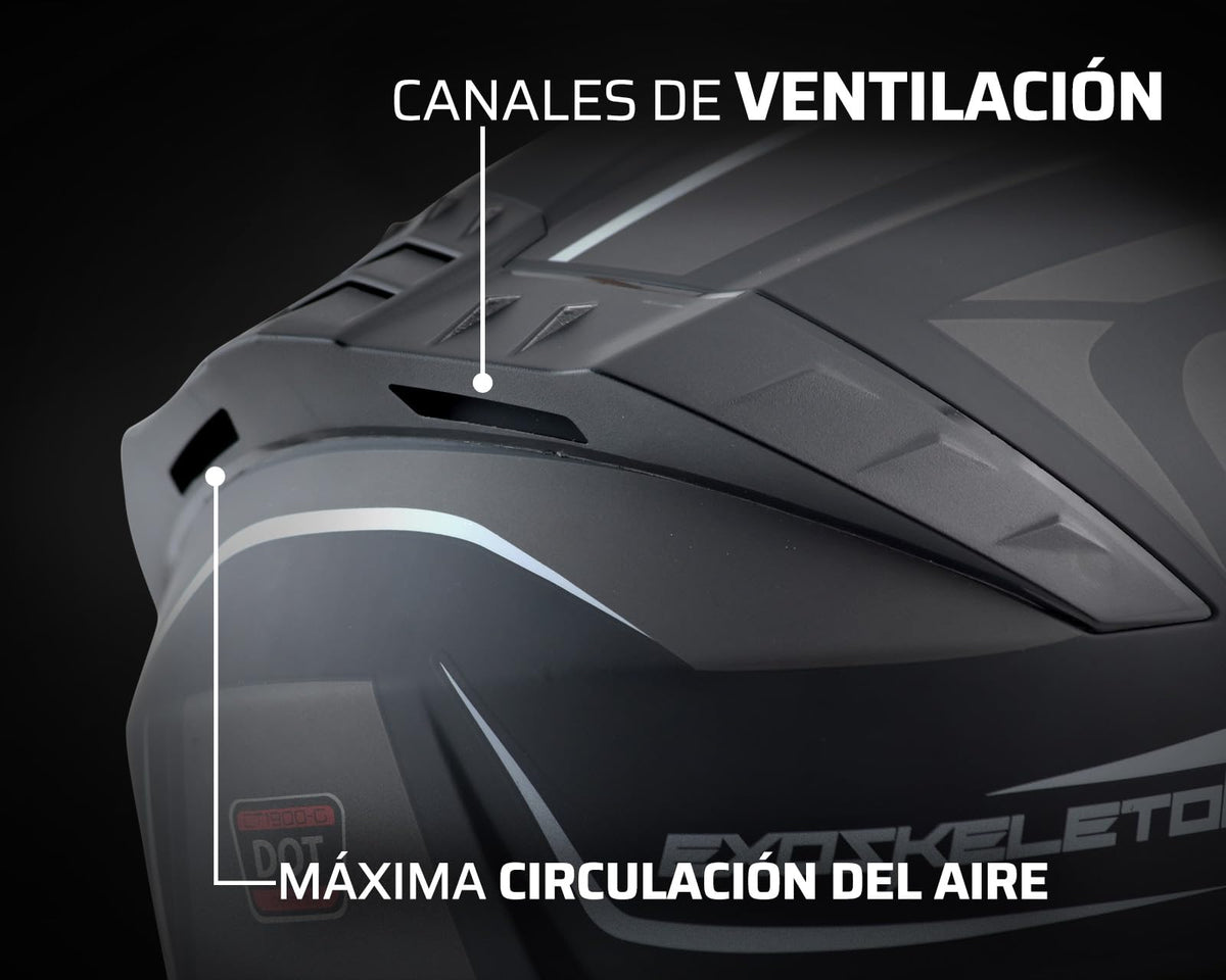 Exoskeleton Casco para Motocicleta GCT 1900 Abatible L