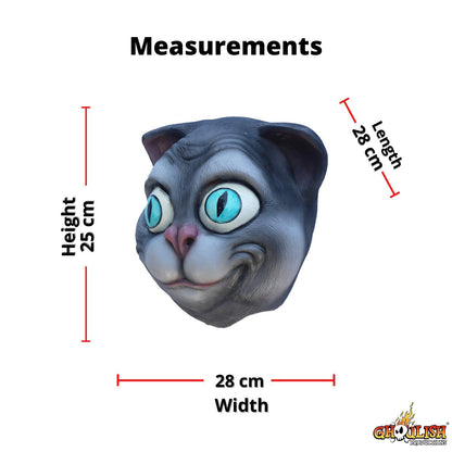 Cat, Máscara Divertida de Gato Gris de Caricatura, Máscaras de Animales Chistosos y Divertidos de Caricatura Ideales para Disfraz de Halloween
