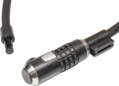 Kryptonite KryptoFlex - Cable de Bloqueo para Bicicleta, 2 pies, 6 pies, 10 pies de Largo, 12 mm de Grosor, Resistente Cable de Acero Trenzado antirrobo, Cerradura de Seguridad para Equipos al Aire