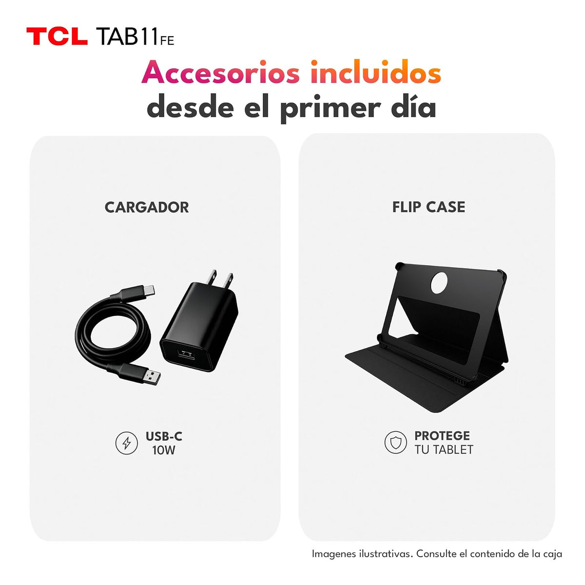 TCL Tab 11 FE | Tablet Android 14 | Pantalla 10.95” | 4GB RAM + 128GB | Flip Cover