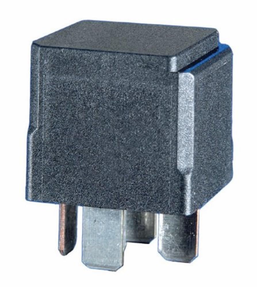 Hella Relé 12V 20/40A SPDT 931680011, Negro