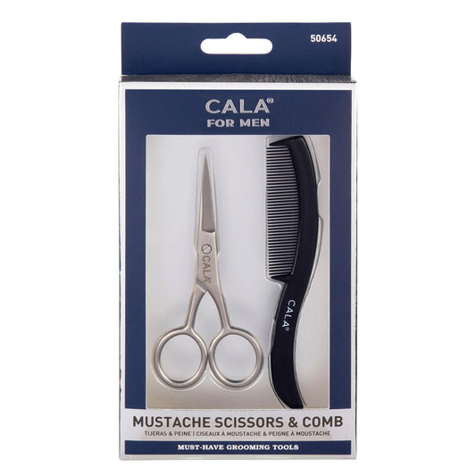 CALA - Tijeras y Peine para Barba y Bigote (2 piezas)