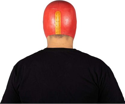 REV Máscara De Luchador Mexicano Guerrero Escarlata Para Adulto, Diseño Rojo Y Dorado Enmascarado De Lucha Libre, Ideal Para Halloween, Eventos Deportivos, Cosplay, Porras Y Partidos