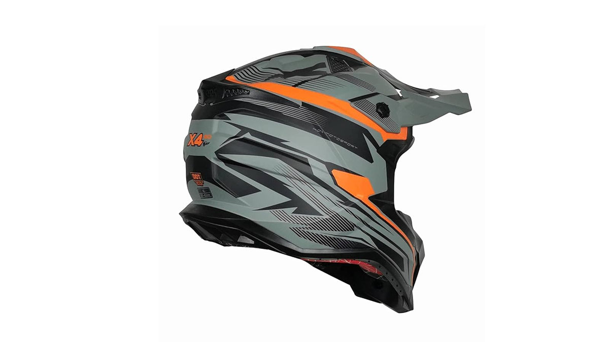 KOV Casco X4 GO Cross Naranja Off-Road para Motocross Dot