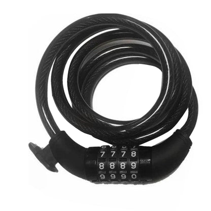 Benotto Candado Elite Cable Espiral y Combinacion 15mmX1200mm Negro/Cabezal Negro con Soporte